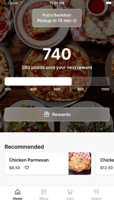 Pop's Backdoor iPhone screenshot 1 - Food & Drink app