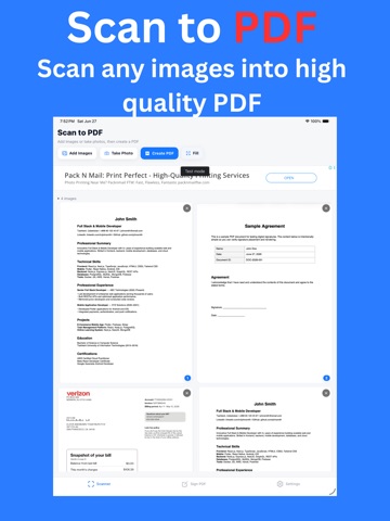 PDF Office: Scan & Sign iPad screenshot