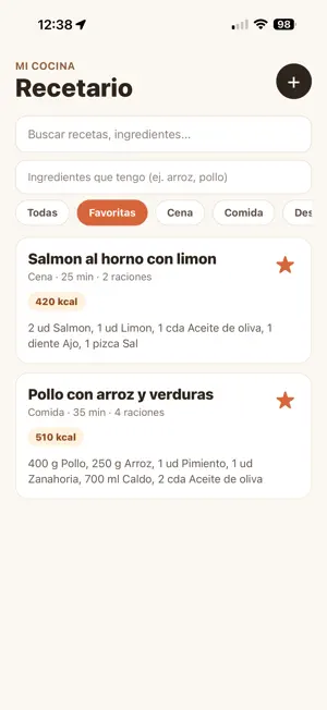 Mi libro de recetas screenshot 2