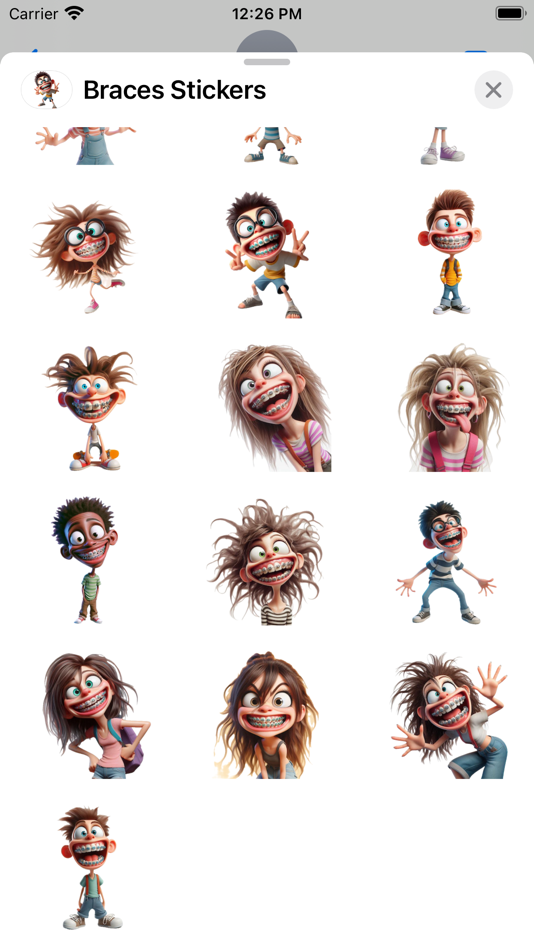 #3. Braces Stickers (iOS) 由: Paul Scott