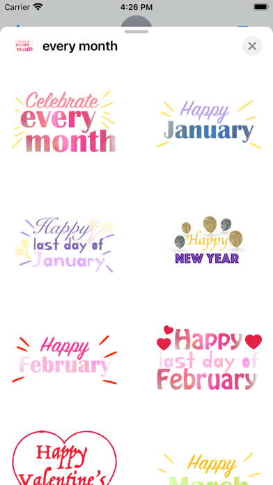 celebrate every month Screenshot
