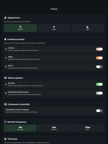 GitHub Status Monitor ipad screenshot 4