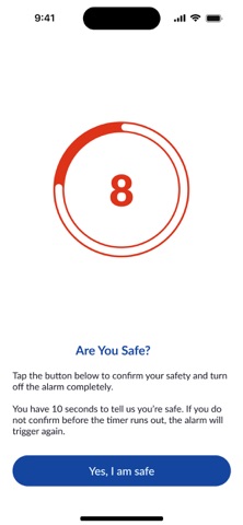 Safety Response screenshot
