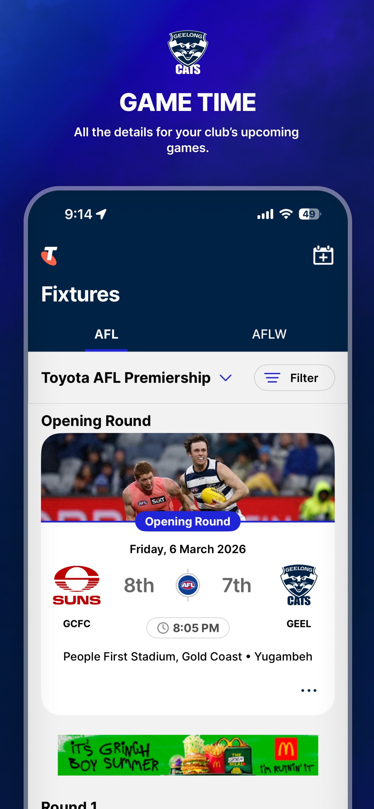 Screenshot 2 of Geelong Cats Official App