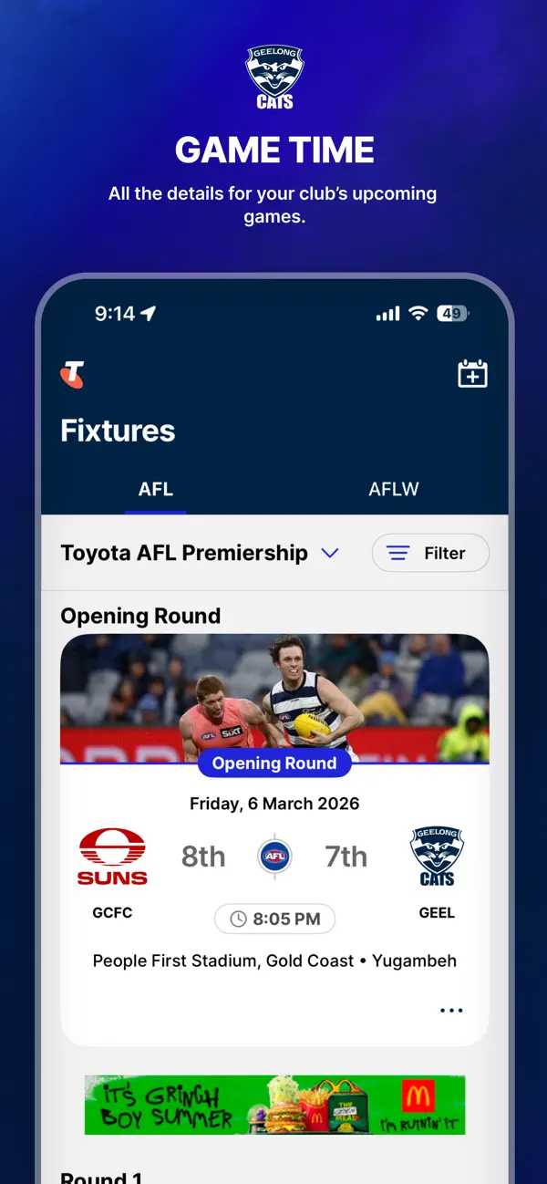 Screenshot #2 pour Geelong Cats Official App
