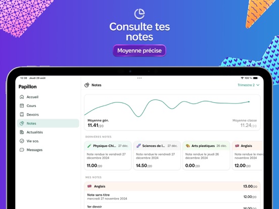 Screenshot #5 pour Papillon: Cours, Notes, Tâches