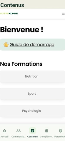 Nutriose screenshot