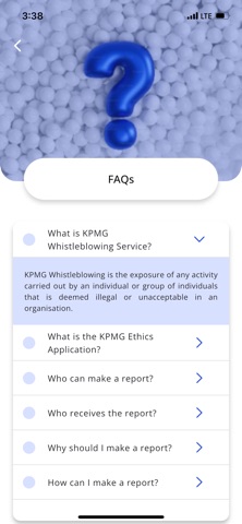 KPMG Whistleblowing App screenshot