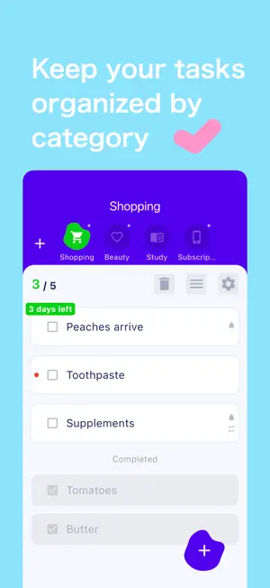 TidyList - Task by category screenshot 1
