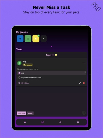 Terrarium Tracker iPad screenshot