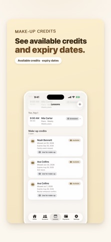 Lessonory: Tuition Tracker iPhone screenshot