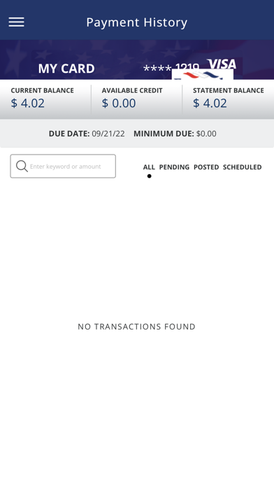 Estacado Visa Screenshot