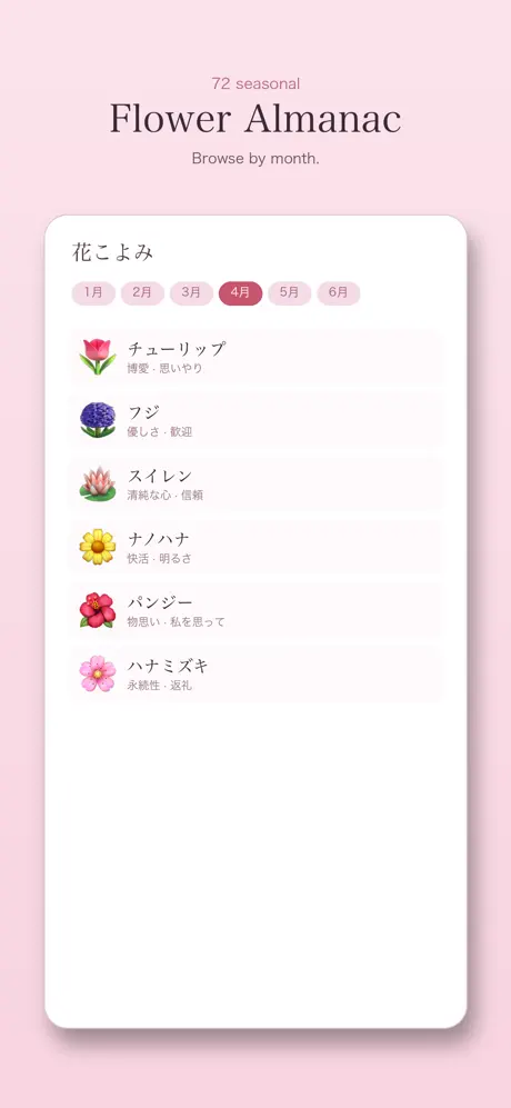 Hanagoyomi - Flower Almanac screenshot 2