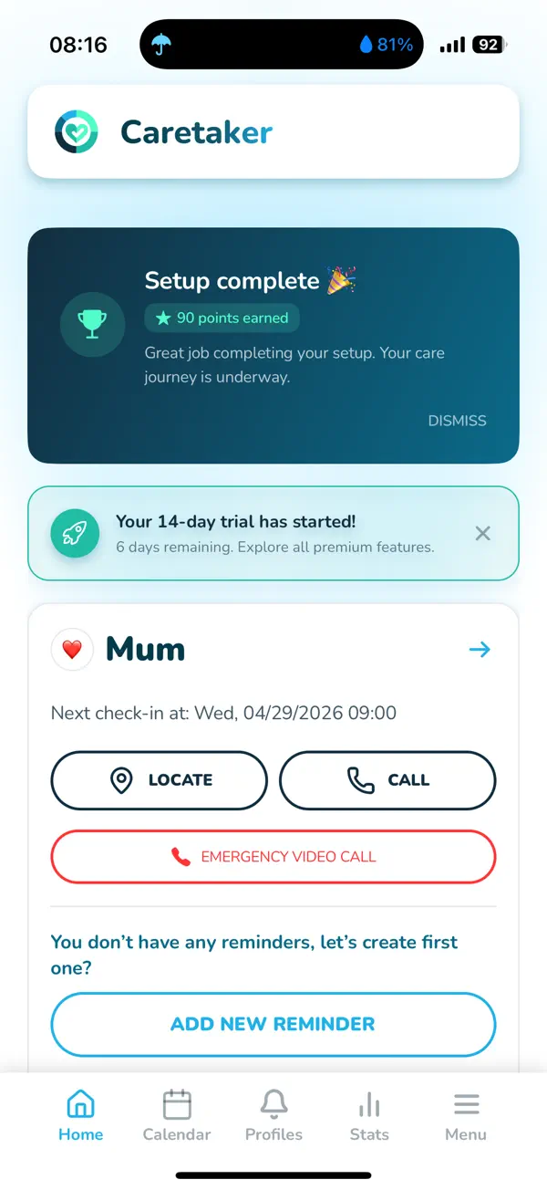 Screenshot #1 pour Caretaker Plus