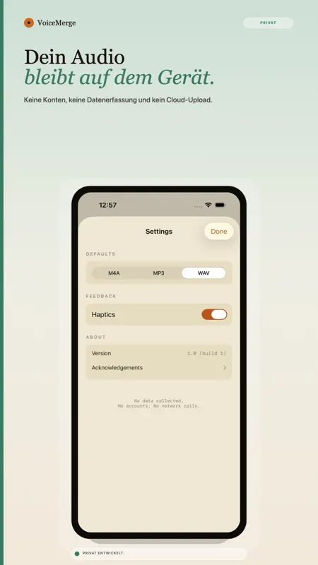 VoiceMerge: une notas de voz screenshot 4 of 5