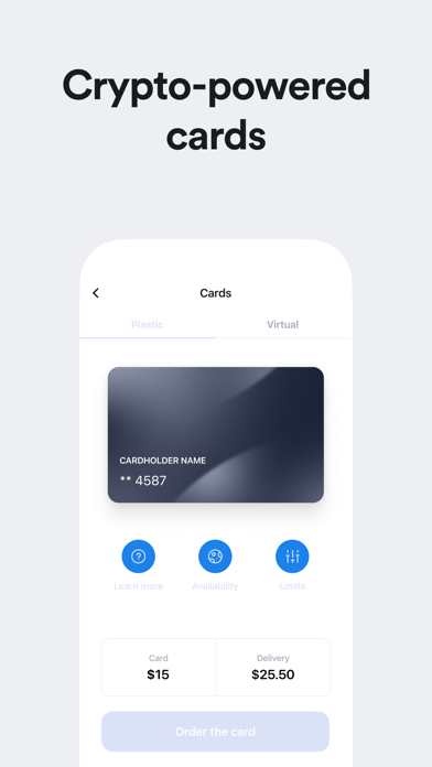Offramp Cards Screenshot