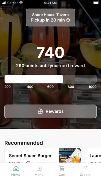 The Shore House Tavern iPhone screenshot 1 - Food & Drink app