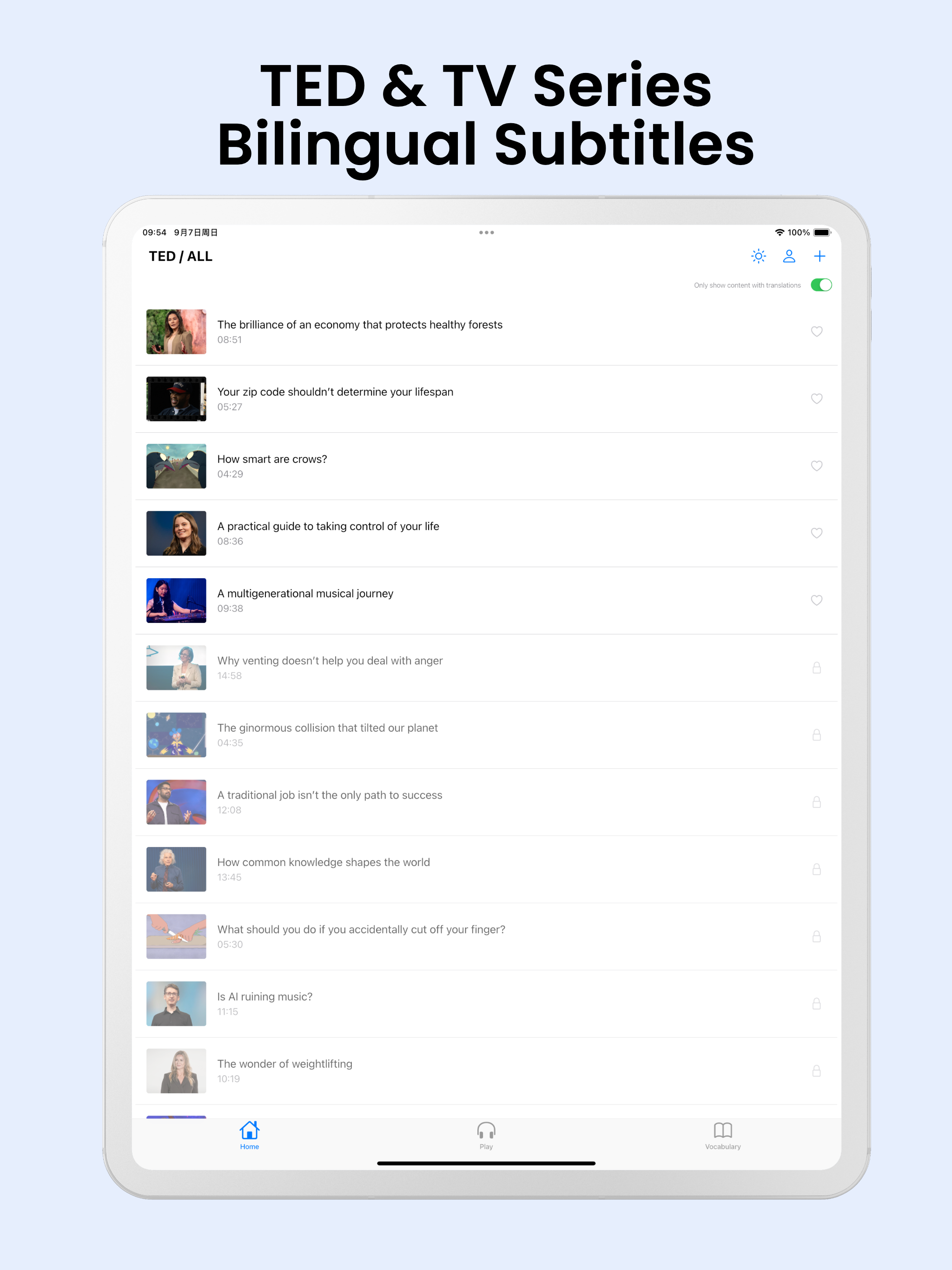 English Up – TED & TV Shows