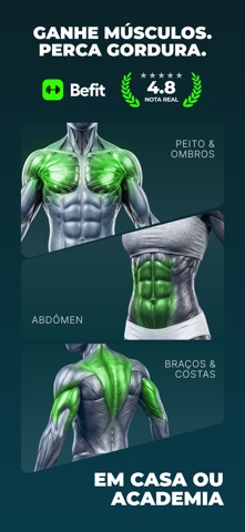 Befit: Plano e Treino Academia iPhone screenshot 2