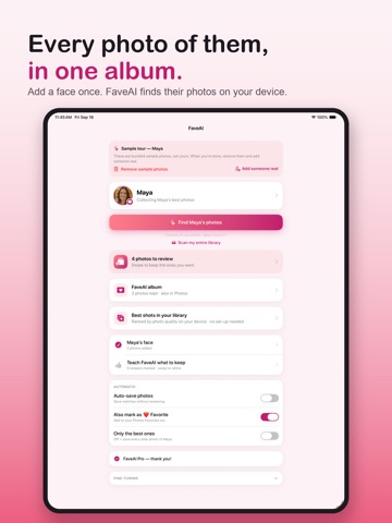FaveAI — Best Photos & Selfies iPad screenshot