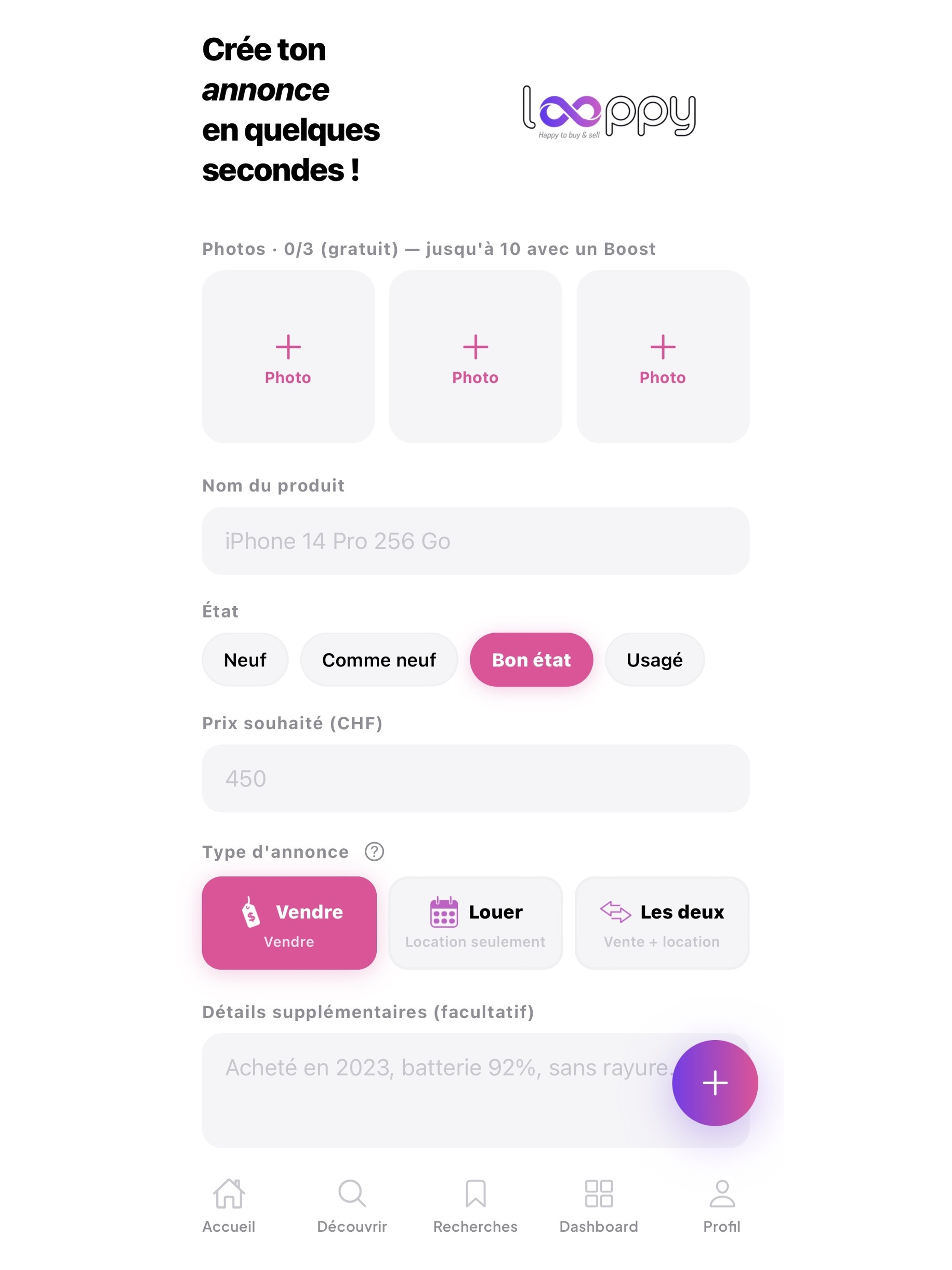 Looppy.ch screenshot 11