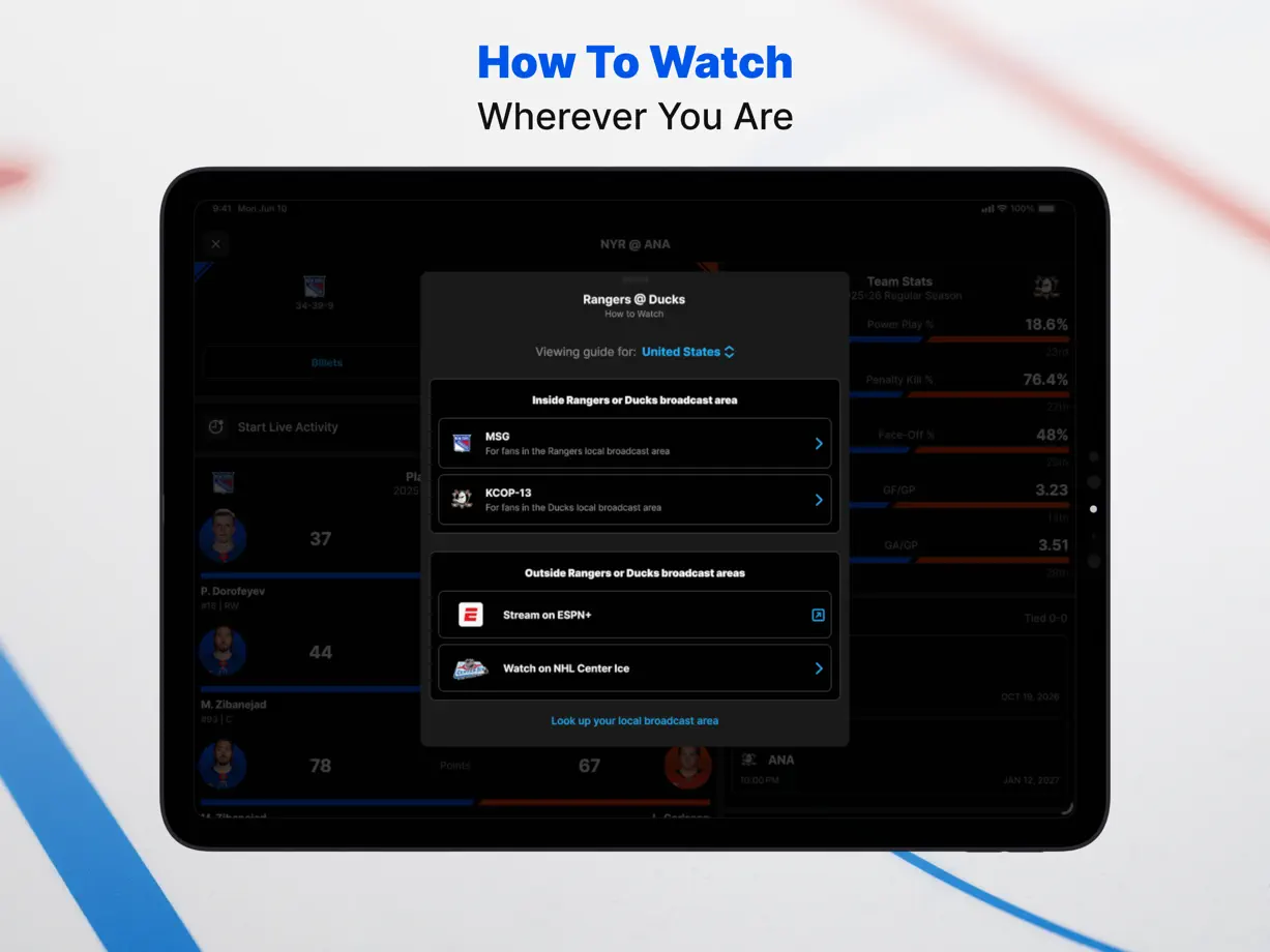 NHL iPad screenshot 5