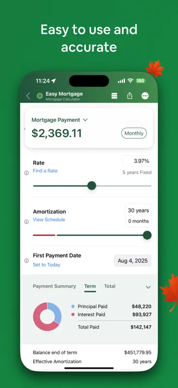 Canadian Mortgage App screenshot 3 of 10