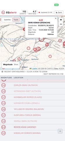 EQAlertr - Deprem Takibi screenshot