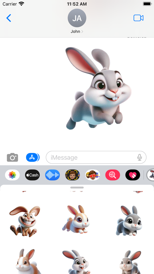 #6. Hopping Rabbit Stickers (iOS) By: Paul Scott