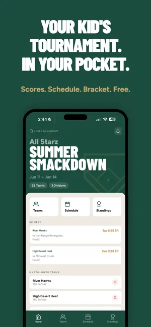 DugoutIQ Tournaments screenshot 1