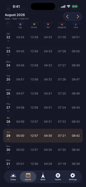 Dawn: Prayer Times & Qibla screenshot 2