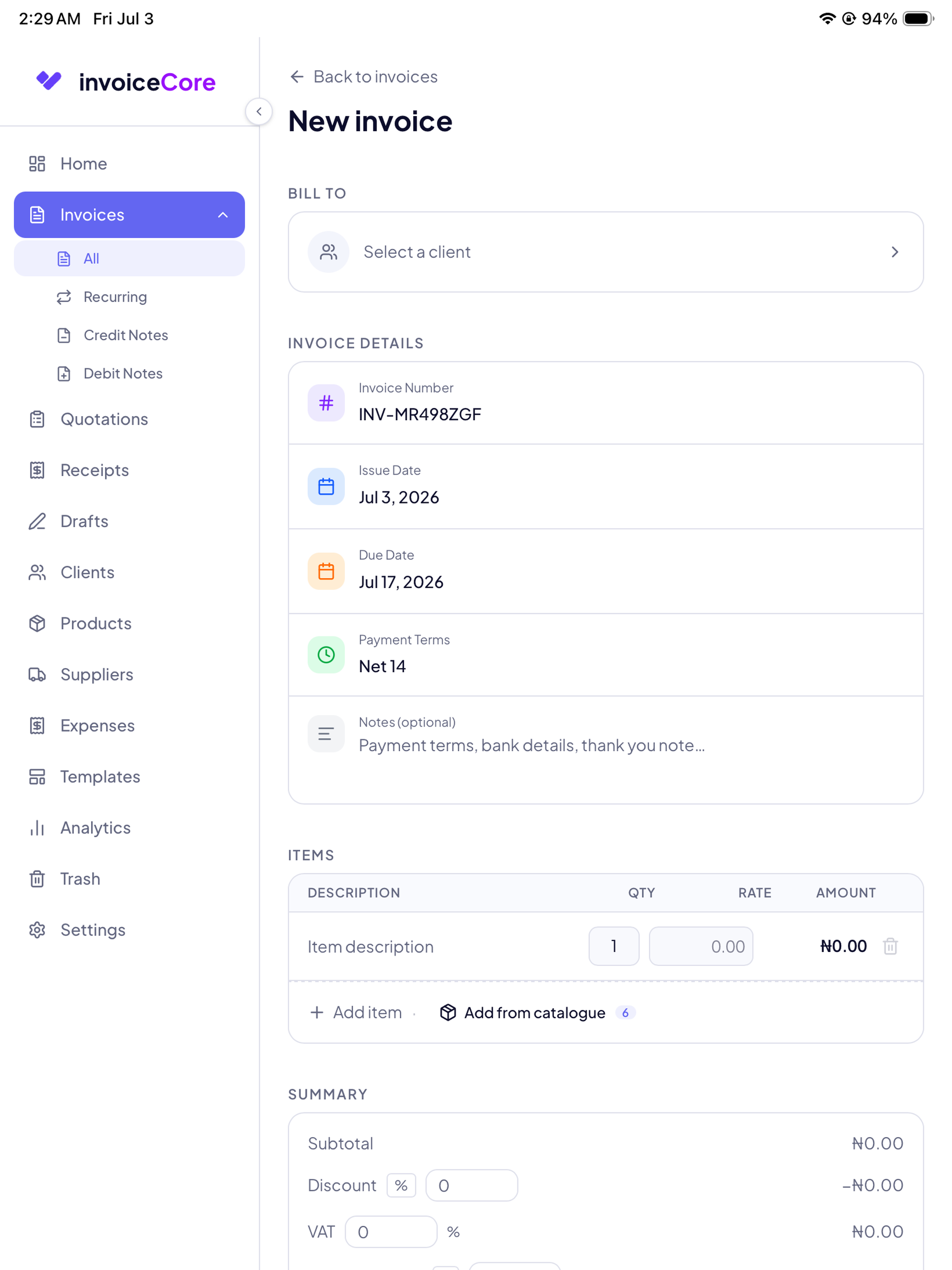 InvoiceCore screenshot 9