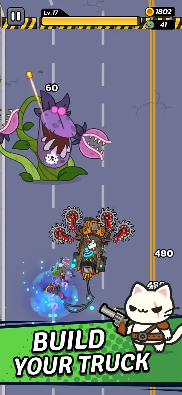 Crash Cat : Zombie Survivor iOS Mod IPA screenshot 3 - iOS game interface