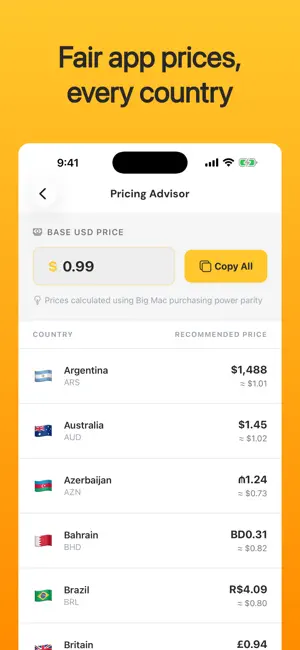 Big Mac Index by Country screenshot 4