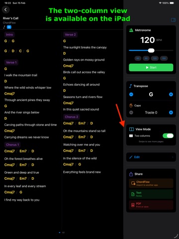 ChordFlow – Lyrics & Chords ipad screenshot 2