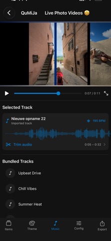 QuMiJa: Aftermovie maker iPhone screenshot