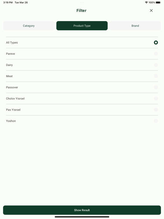 OK Kosher Food Guide iPad screenshot 4 - Food & Drink app