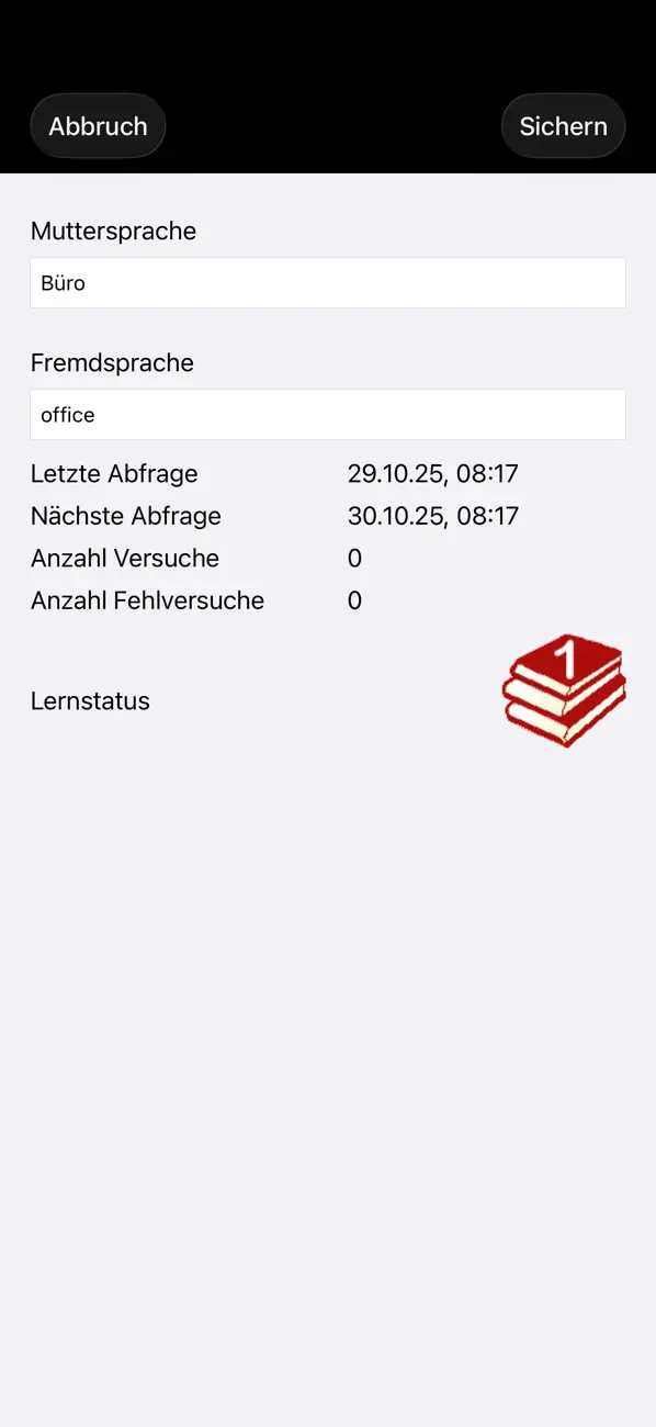 Screenshot #2 pour Einfacher Vokabel Trainer