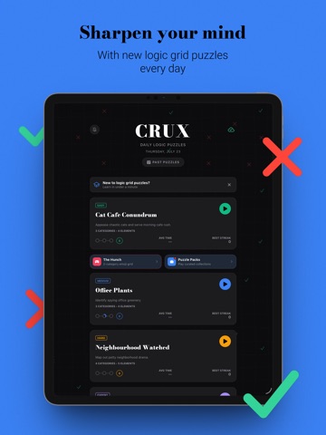Crux: Daily Logic Puzzles iPad screenshot