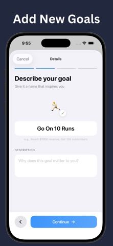 GoalBar iPhone screenshot