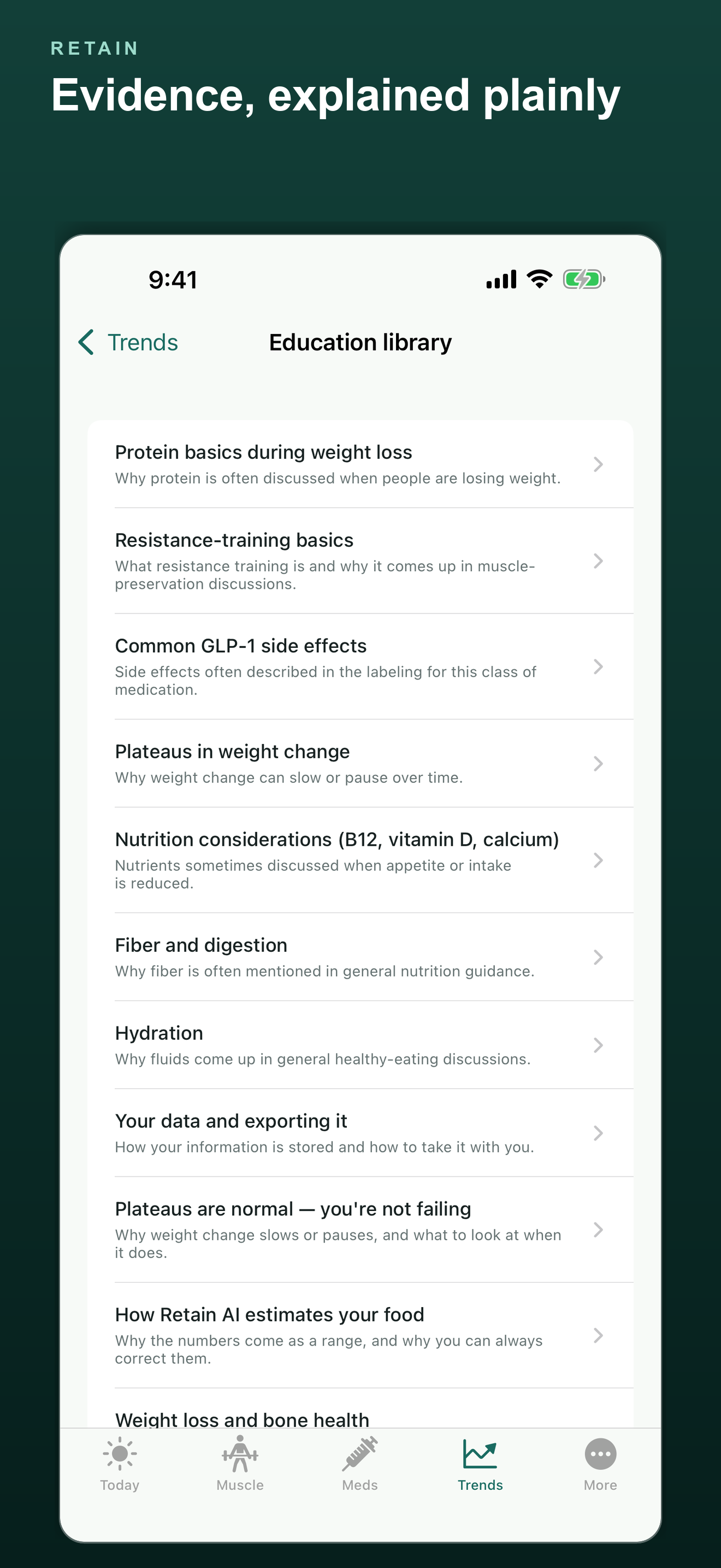 Retain: GLP-1 Muscle Care screenshot 5
