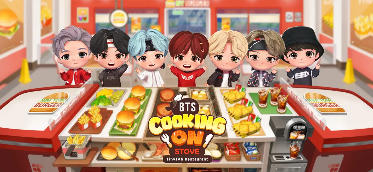 BTS Cooking On STOVE: TinyTAN iOS Mod IPA screenshot 2 - iOS game interface