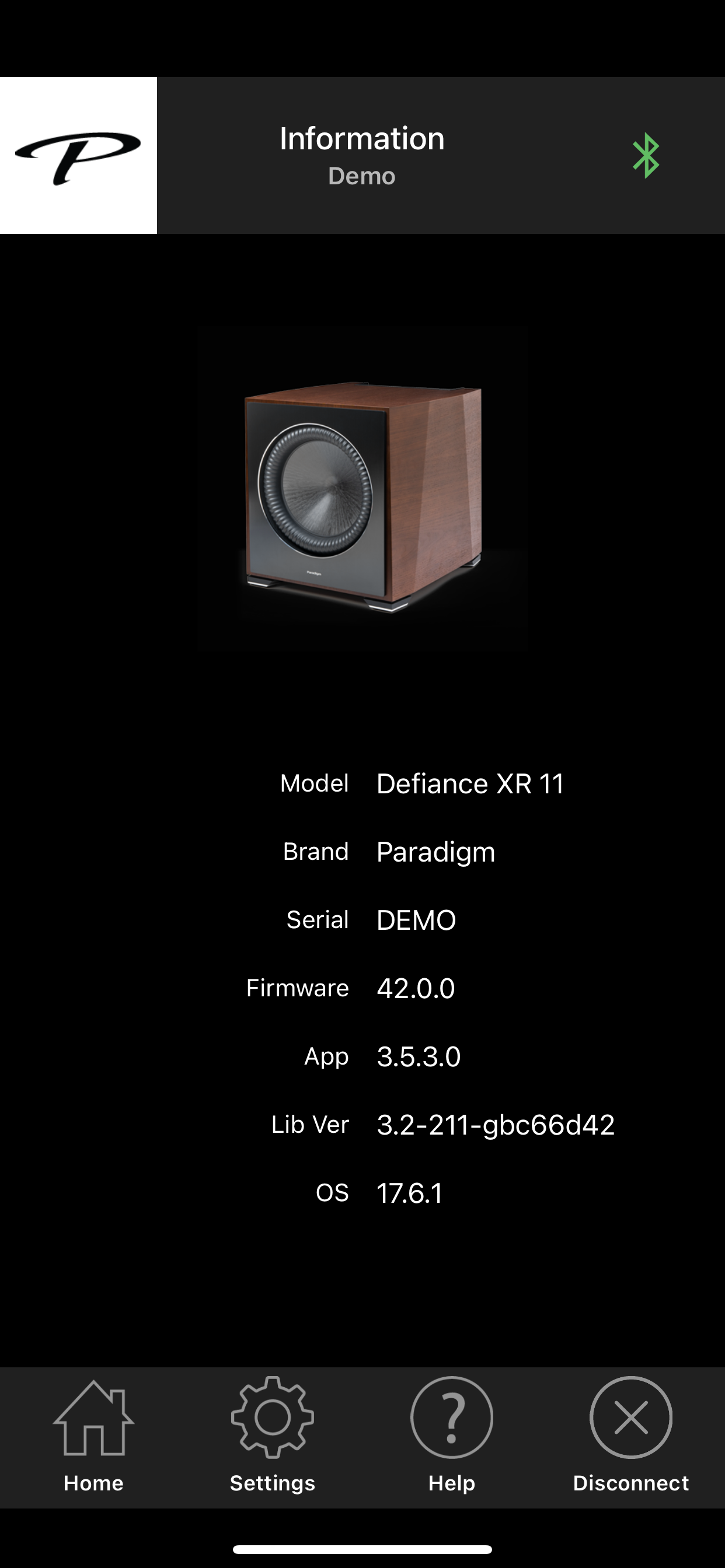 Paradigm Subwoofer Control