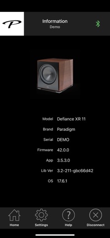 Paradigm Subwoofer Control Screenshot 9 of 9