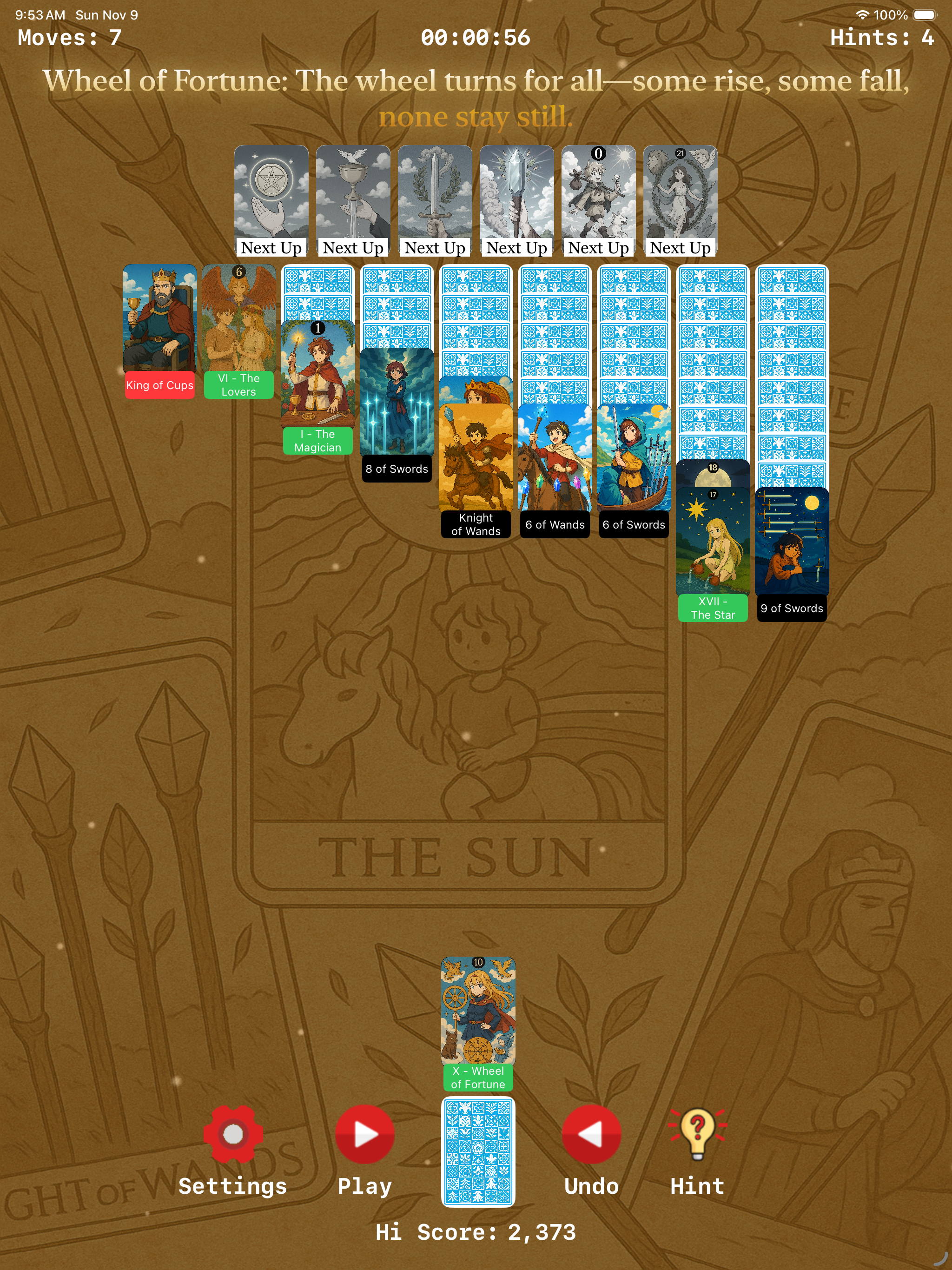 Tarot Solitaire – Mystic Deck screenshot 5