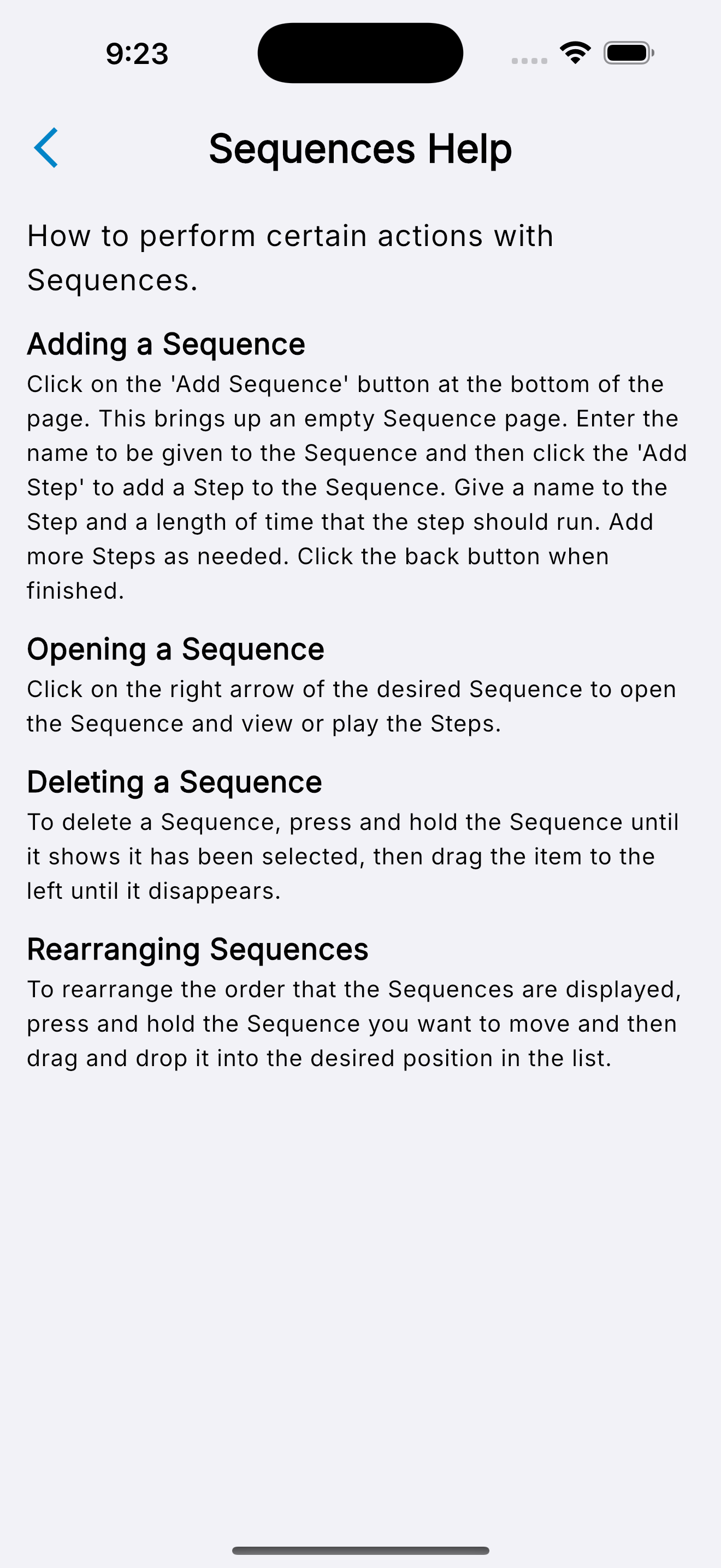 Sequences Timer