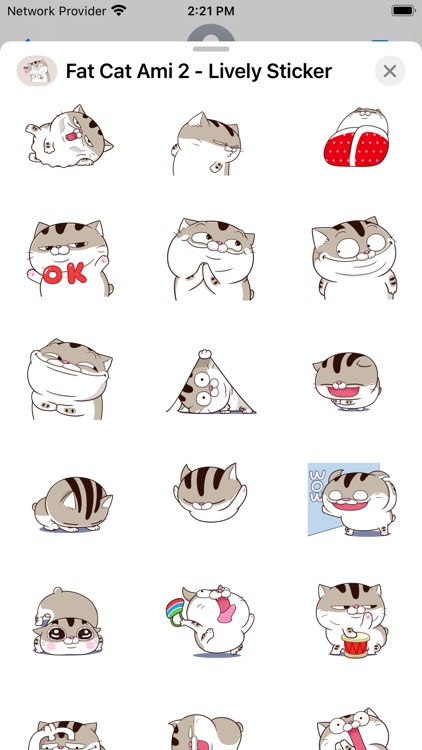 Fat Cat Ami 2 - Lively Sticker
