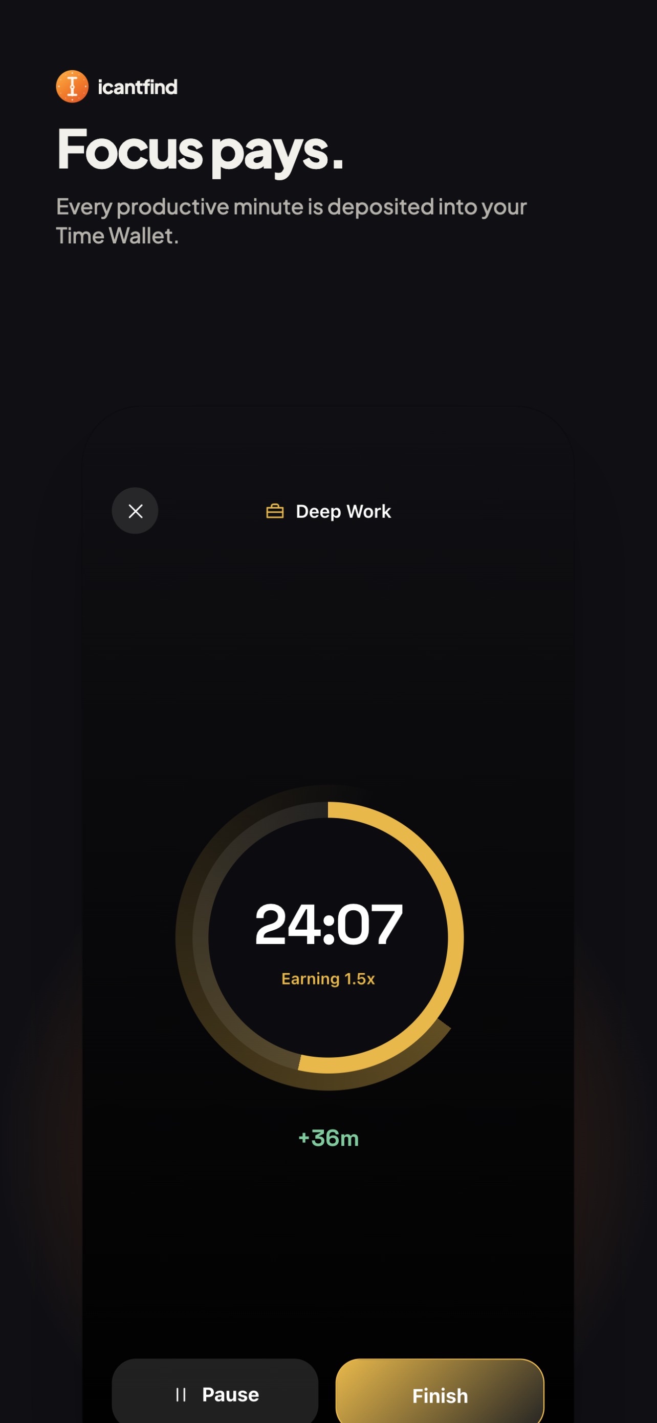Screenshot 2 of icantfind: time wallet