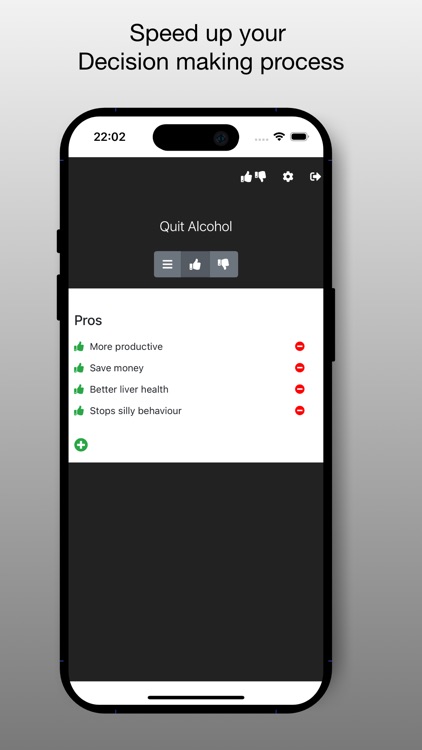 Simple Pros and Cons Lister