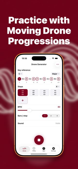 Fifths: Drone Tone Generator Screenshot 1 of 10